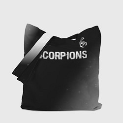 Сумка-шоппер Scorpions glitch на темном фоне: символ сверху