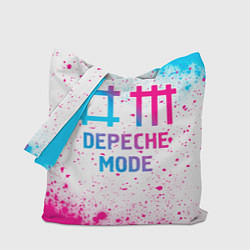 Сумка-шоппер Depeche Mode neon gradient style