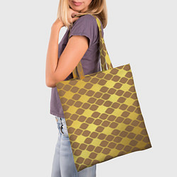 Сумка-шопер Golden pattern, цвет: 3D-принт — фото 2