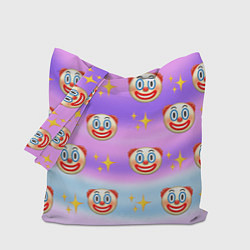 Сумка-шопер Узор с Клоунами, цвет: 3D-принт