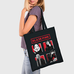 Сумка-шопер Blackpink retro girls, цвет: 3D-принт — фото 2