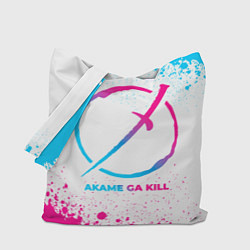 Сумка-шопер Akame ga Kill neon gradient style, цвет: 3D-принт
