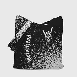 Сумка-шоппер Motorhead и рок символ на темном фоне