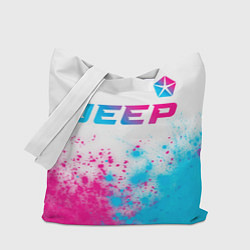 Сумка-шоппер Jeep neon gradient style: символ сверху