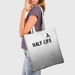 Сумка-шопер Half-Life glitch на светлом фоне: символ сверху, цвет: 3D-принт — фото 2