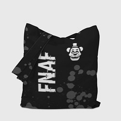 Сумка-шоппер FNAF glitch на темном фоне: надпись, символ
