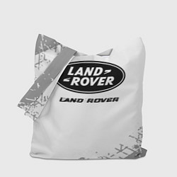 Сумка-шоппер Land Rover speed на светлом фоне со следами шин