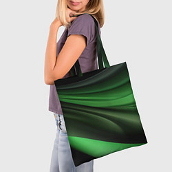 Сумка-шопер Темная зеленая текстура, цвет: 3D-принт — фото 2