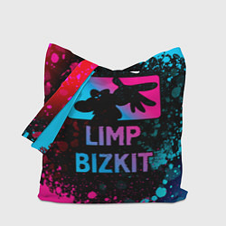 Сумка-шоппер Limp Bizkit - neon gradient