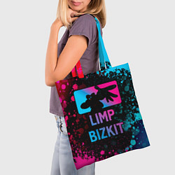 Сумка-шопер Limp Bizkit - neon gradient, цвет: 3D-принт — фото 2