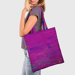 Сумка-шопер Фиолетово византийский глитч, цвет: 3D-принт — фото 2