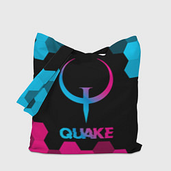 Сумка-шопер Quake - neon gradient, цвет: 3D-принт
