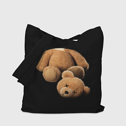 Сумка-шопер Плюшевый медведь с оторванной головой, цвет: 3D-принт