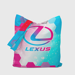 Сумка-шопер Lexus neon gradient style, цвет: 3D-принт