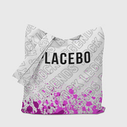 Сумка-шопер Placebo rock legends: символ сверху, цвет: 3D-принт