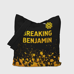 Сумка-шоппер Breaking Benjamin - gold gradient: символ сверху