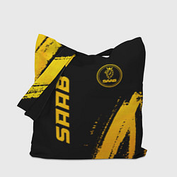 Сумка-шоппер Saab - gold gradient: надпись, символ