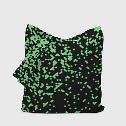 Сумка-шопер Green pixel, цвет: 3D-принт