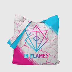 Сумка-шопер In Flames neon gradient style, цвет: 3D-принт