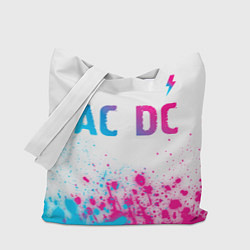 Сумка-шоппер AC DC neon gradient style: символ сверху