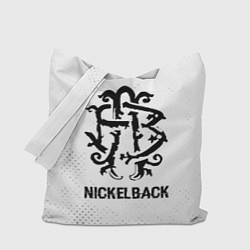 Сумка-шоппер Nickelback glitch на светлом фоне