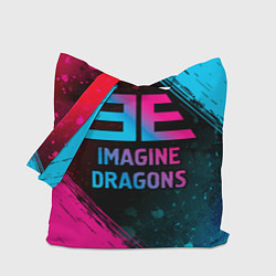 Сумка-шоппер Imagine Dragons - neon gradient