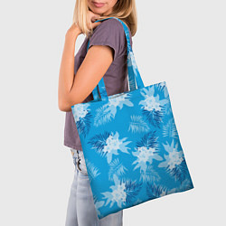 Сумка-шопер Синие цветы - Vice city - new ver, цвет: 3D-принт — фото 2