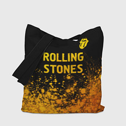 Сумка-шоппер Rolling Stones - gold gradient: символ сверху
