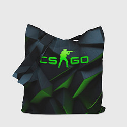 Сумка-шоппер CSGO green texture logo