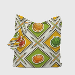 Сумка-шоппер Fruits and berries pattern