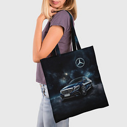Сумка-шопер Mercedes Benz galaxy, цвет: 3D-принт — фото 2