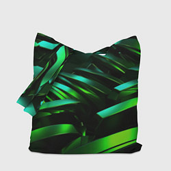 Сумка-шопер Dark green abstract, цвет: 3D-принт
