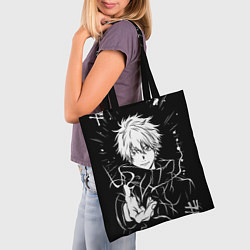 Сумка-шопер Сатору Годжо - черно-белый, цвет: 3D-принт — фото 2