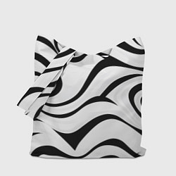 Сумка-шопер Анималистическая абстракция зебры, цвет: 3D-принт