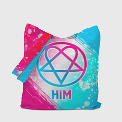 Сумка-шопер HIM neon gradient style, цвет: 3D-принт