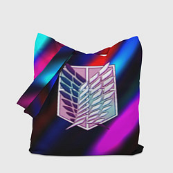 Сумка-шоппер Attack on Titan stripes neon