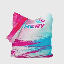 Сумка-шоппер Chery neon gradient style: символ сверху