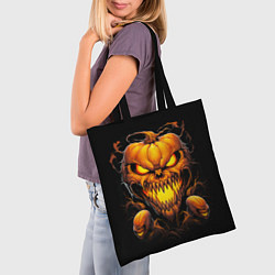 Сумка-шопер Evil pumpkin, цвет: 3D-принт — фото 2