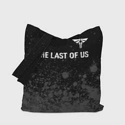 Сумка-шопер The Last Of Us glitch на темном фоне посередине, цвет: 3D-принт