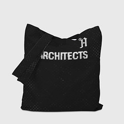 Сумка-шоппер Architects glitch на темном фоне: символ сверху