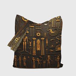 Сумка-шопер Арт в стиле египетских письмен, цвет: 3D-принт