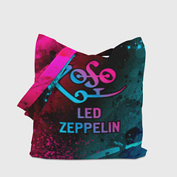 Сумка-шоппер Led Zeppelin - neon gradient