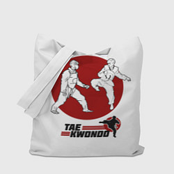 Сумка-шопер Бойцы тхэквондо, цвет: 3D-принт