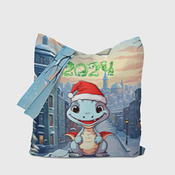 Сумка-шопер Праздничный дракон 2024, цвет: 3D-принт