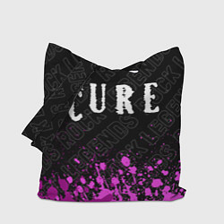 Сумка-шопер The Cure rock legends посередине, цвет: 3D-принт