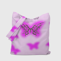 Сумка-шоппер Y2K purple butterfly