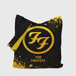 Сумка-шоппер Foo Fighters - gold gradient