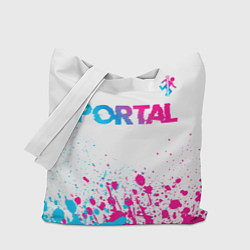 Сумка-шоппер Portal neon gradient style посередине