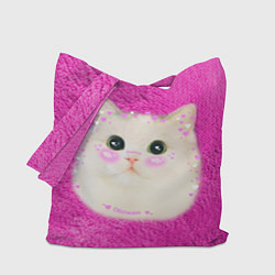 Сумка-шоппер Кот мем в сердечках