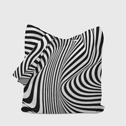 Сумка-шопер Цвета зебры оптическая иллюзия, цвет: 3D-принт